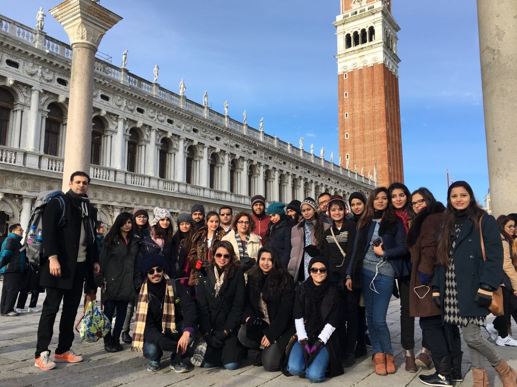 Tour group at St. Mark's Square